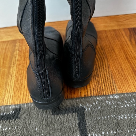 Ann Taylor Adalie Extended Calf Leather Boots In Black - Picture 6 of 10